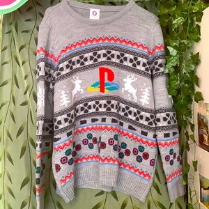 Thick PlayStation ugly Xmas sweater